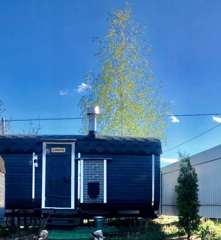 Дом A-frame с баней и чаном