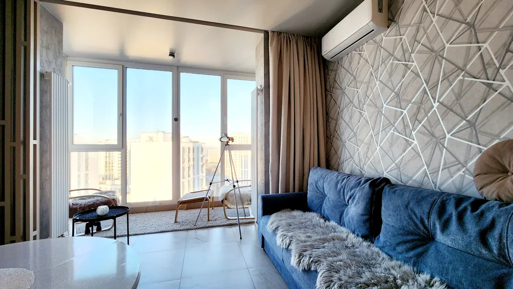 Панорамный люкс Мечта с камином и видом на Волгу и город