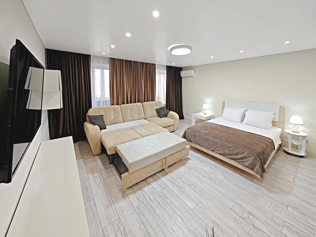 Квартира Сoврeмeннaя дизайнерская двухкомнатная квартира с прекрасным видом — Самара