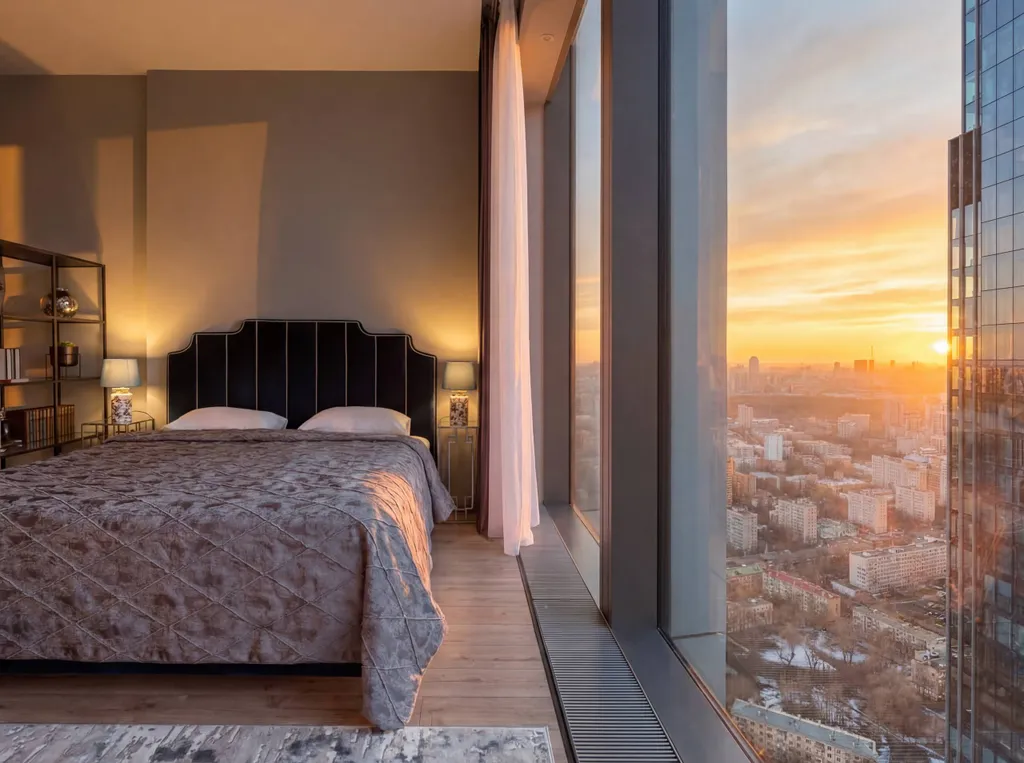 Neva City 43 этаж 51 м2 панорамный вид на небоскребы и город