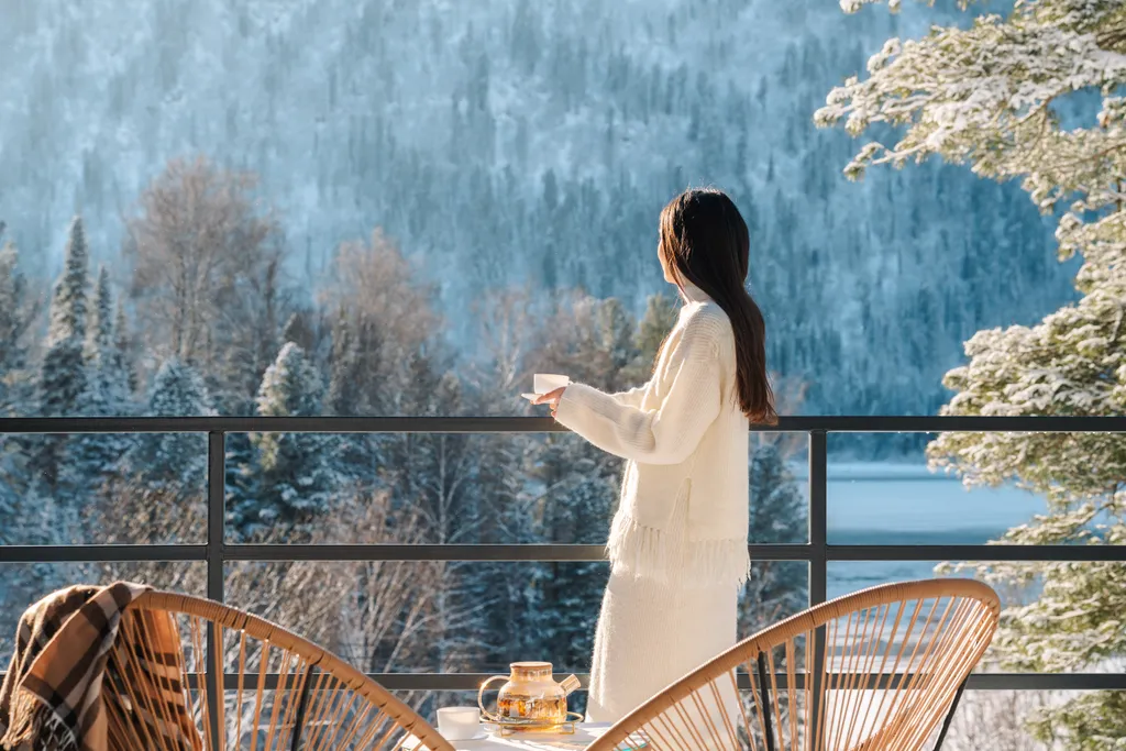 Villa Roma Телецкое - панорамный А-фрэйм 2 с видом на горы и озеро