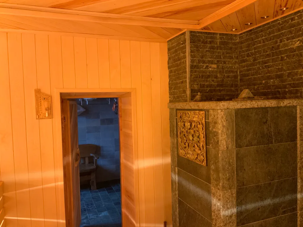 Дом-баня в деревенском стиле