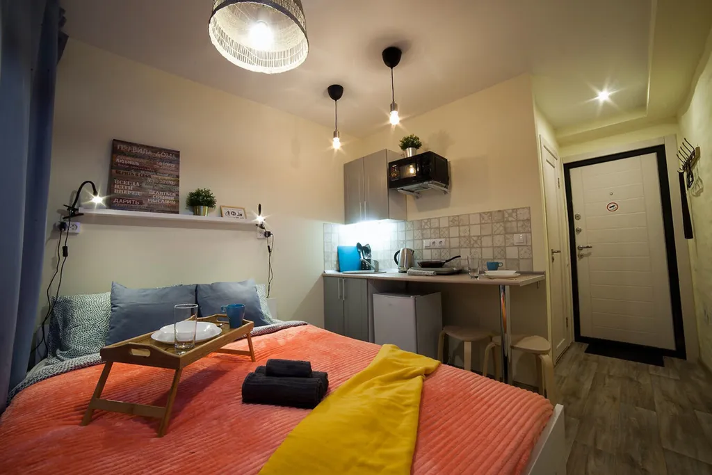 Уютная студия для семейной пары в центре города