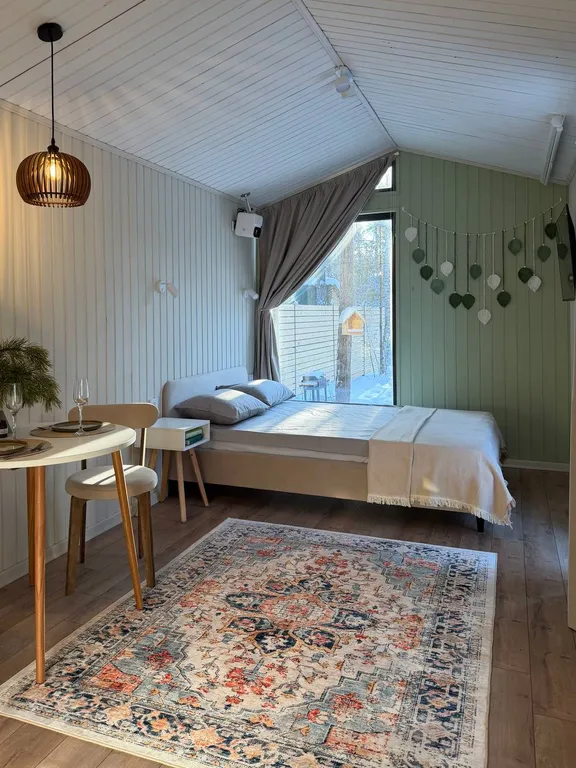 Домик «Роса» на двоих с собственной купелью и проектором