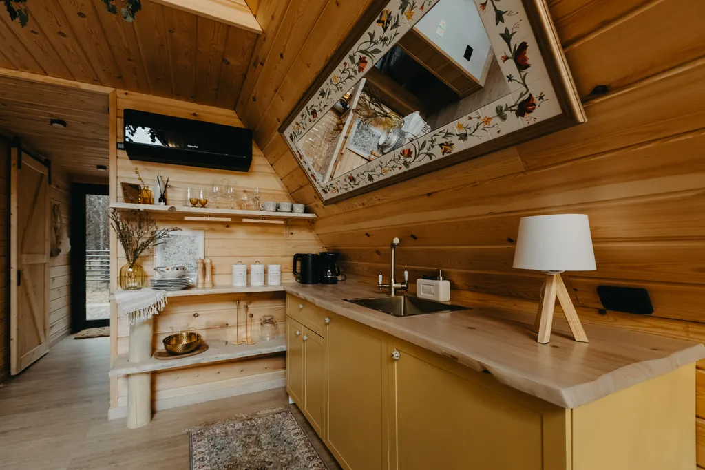 Лодж A-frame №1 в сосновом лесу