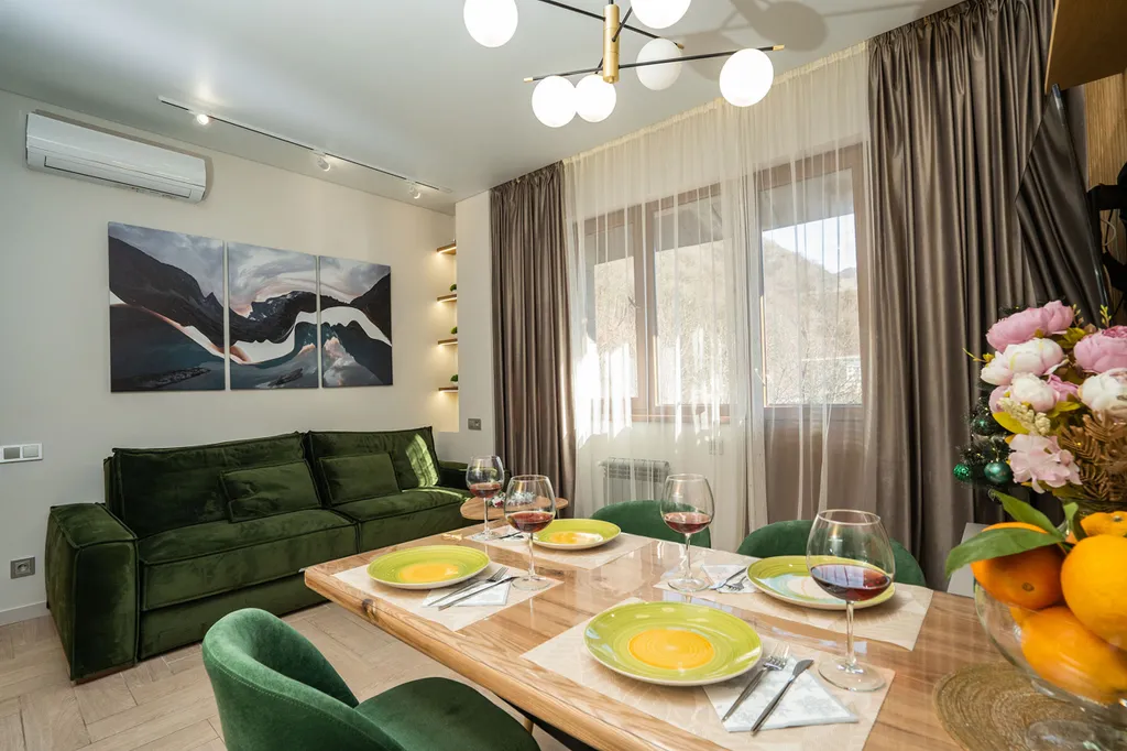 Элегантный апартамент с панорамой на горы