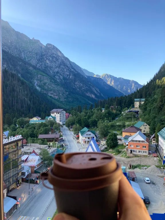 Уютная студия в центре Домбая