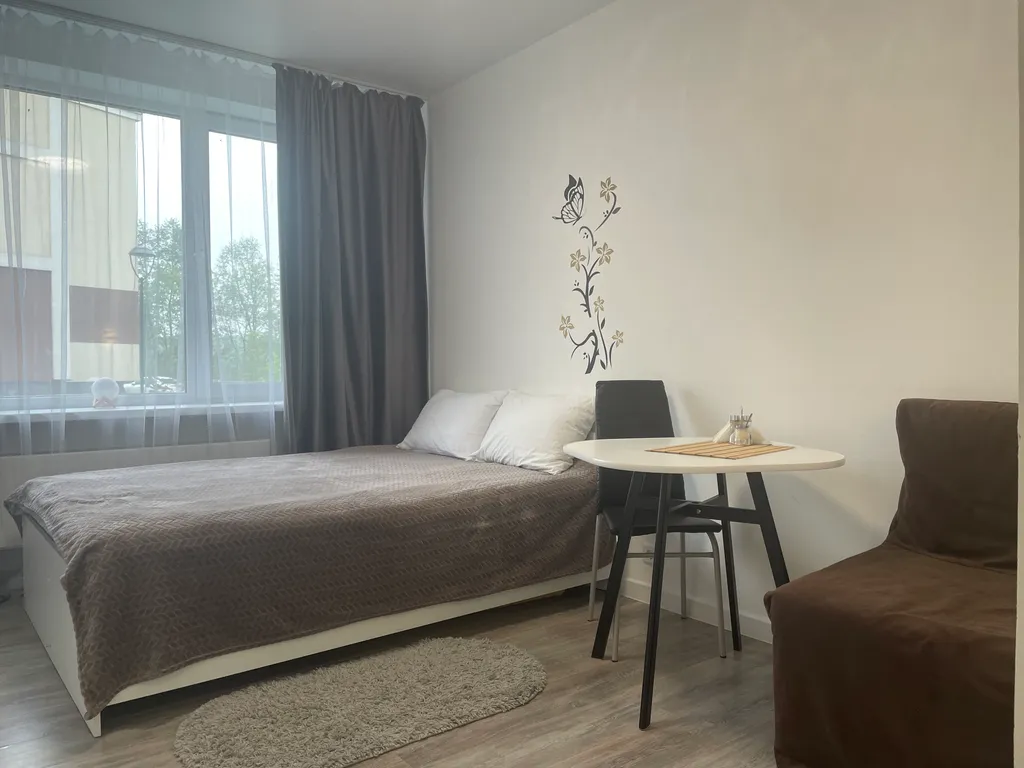 Просторная квартира-студия с отдельной кухней