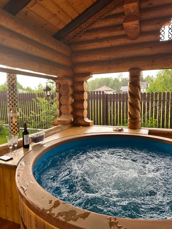 Дом-баня в деревенском стиле