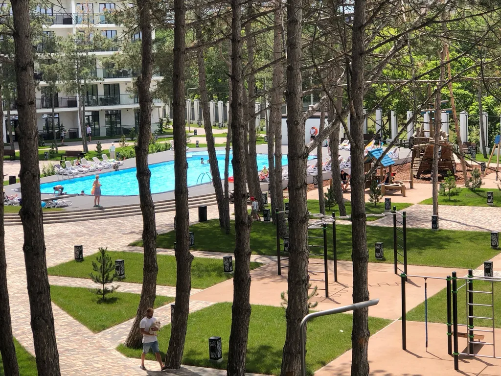 Квартира Апартаменты с бассейном в 5 минутах от чистого моря, дюн и дельфинария — Анапа