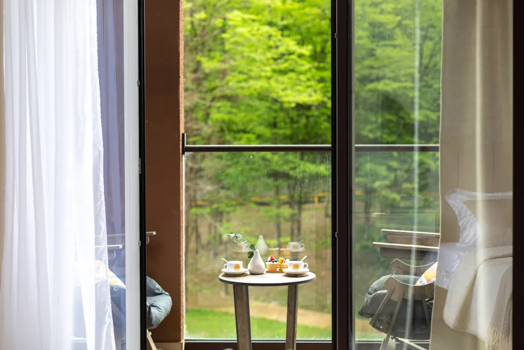 Студия с балконом и видом на лесопарк