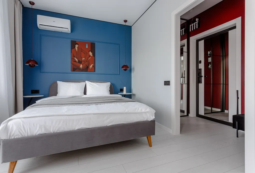 White and blue apart