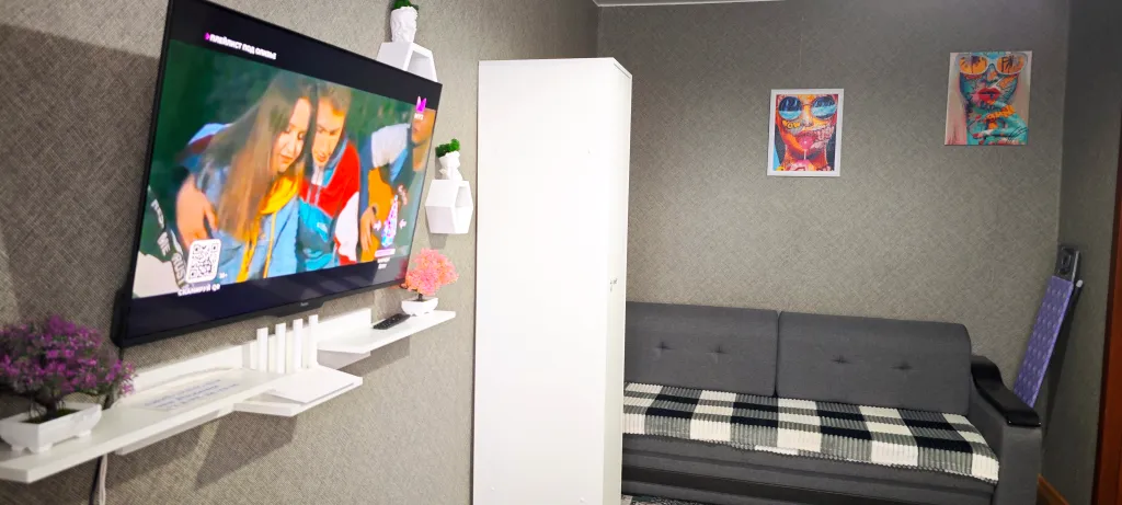 Уютная квартира с 2 отдельными спальными местами есть балкон