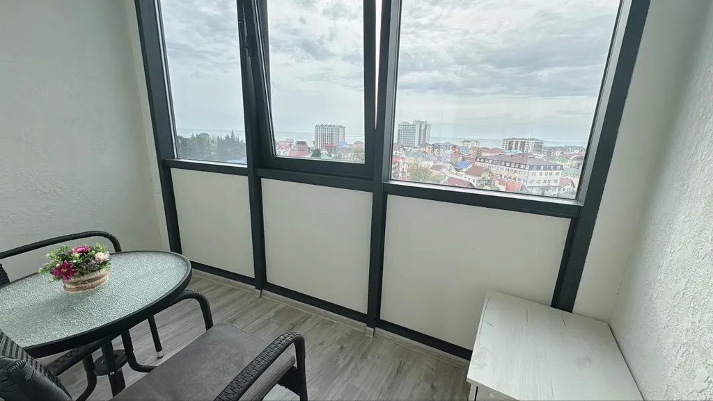 Квартира Квартира Уютая с видом на море, с балконом, бассейном на территории ЖК — Адлер