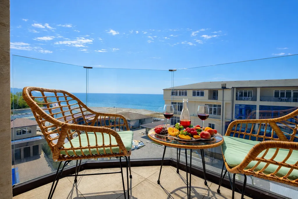 Квартира Квартира Люкс с видом на море и реку с балконом — Лазаревское