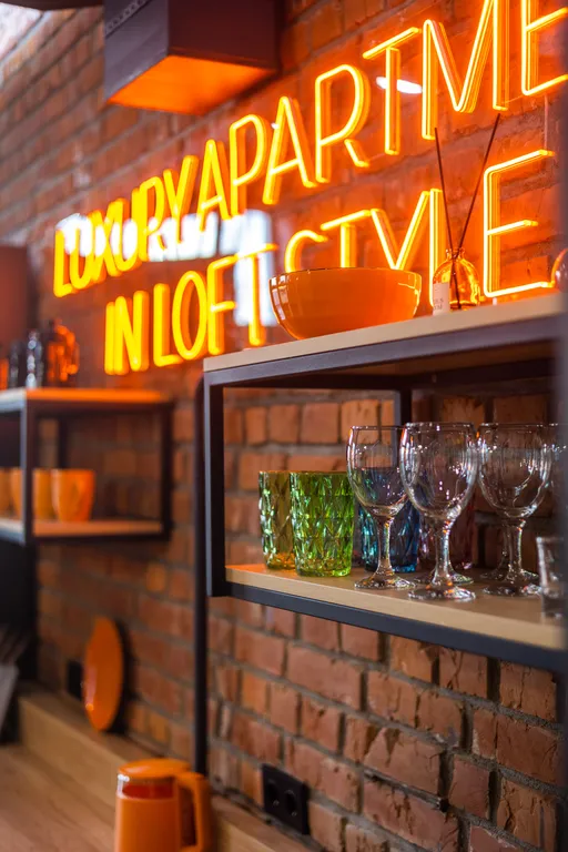 Luxury apartment in loft style