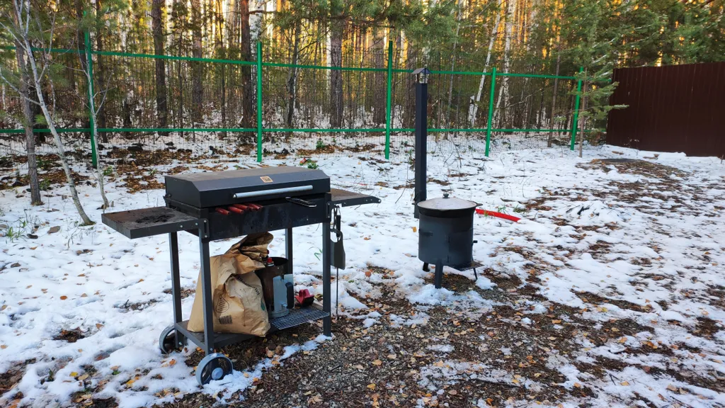 Глэмпинг в сосновом лесу