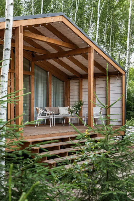 Дизайнерский дом в лесу