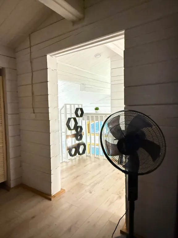 Белый дом и сосны