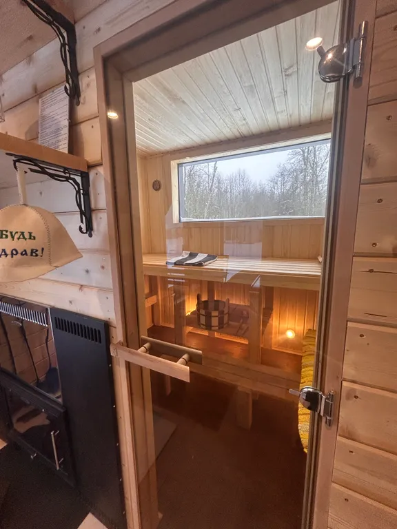 Баня на дровах с гостевым домиком