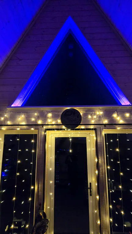 Уютный 3-к А-фрейм у реки с большой террасой и купелью