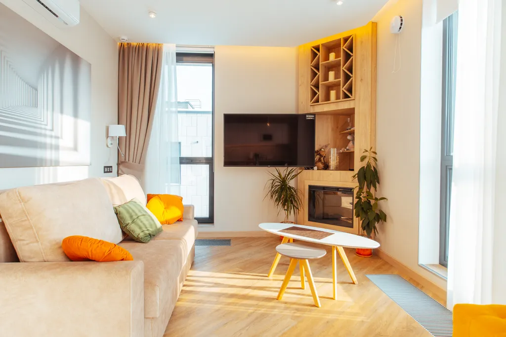 Апартаменты Охтапартлюкс с сауной и камином с 2-мя спальнями