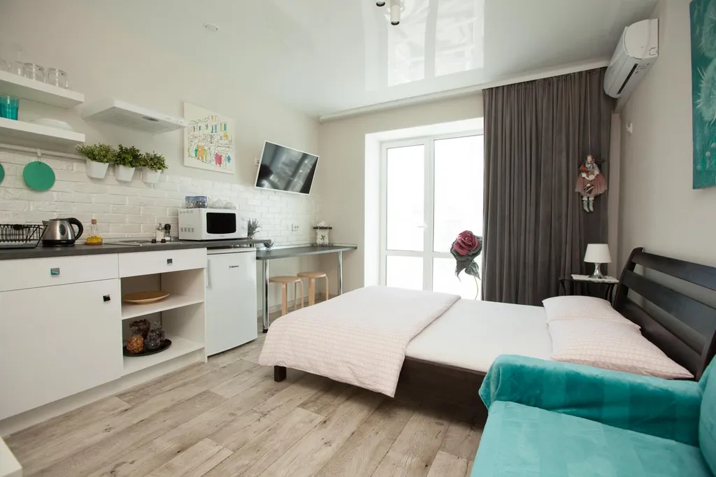 Квартира Студия мятная в новом комплексе южный бульвар — аренда посуточно в Тольятти