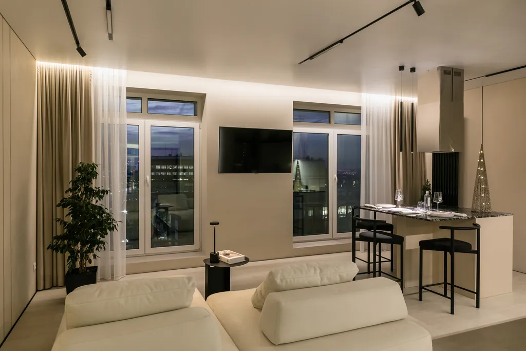 Премиум апартамент Loca loft с видом на пруд