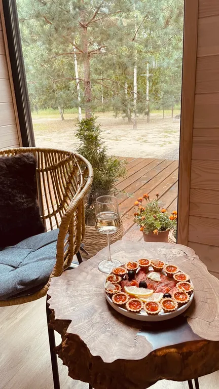 Большой дом А-фрейм с баней и чаном