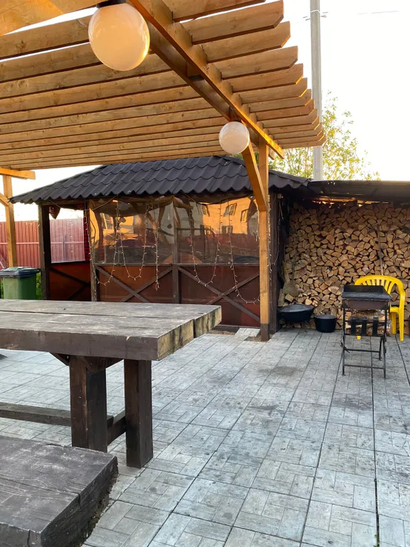 Загородный дом с баней и банным чаном