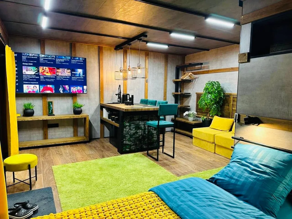 Дом 30m2 — чан, панорамные окна, вид на Байкал