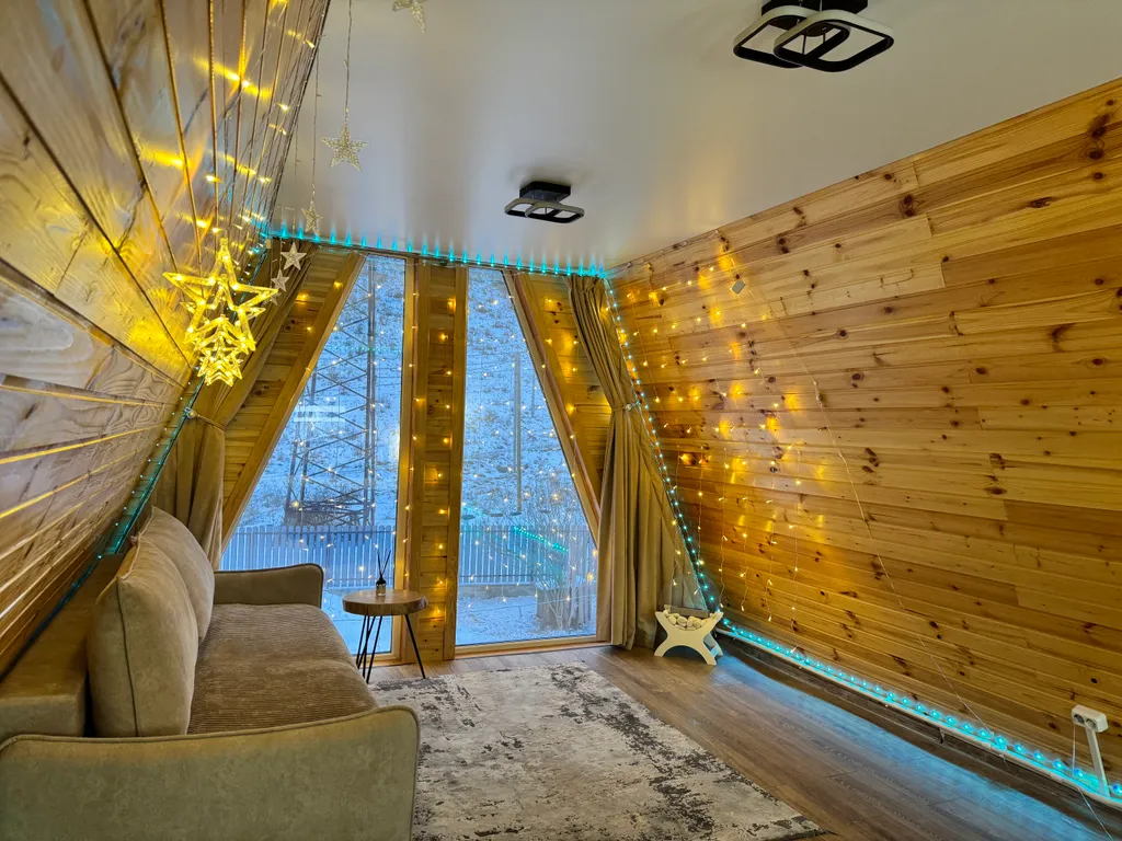 А-фрейм с видом на гору