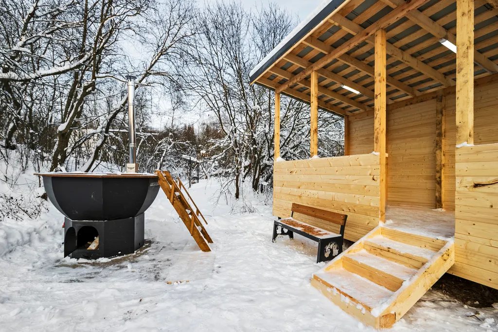 Дом для отдыха River 3 (банный чан, мангальная зона)