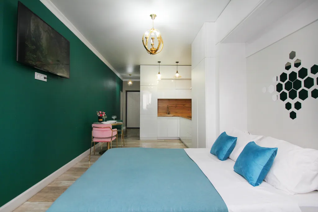 Уютная квартира с видом на горы и Коктобе