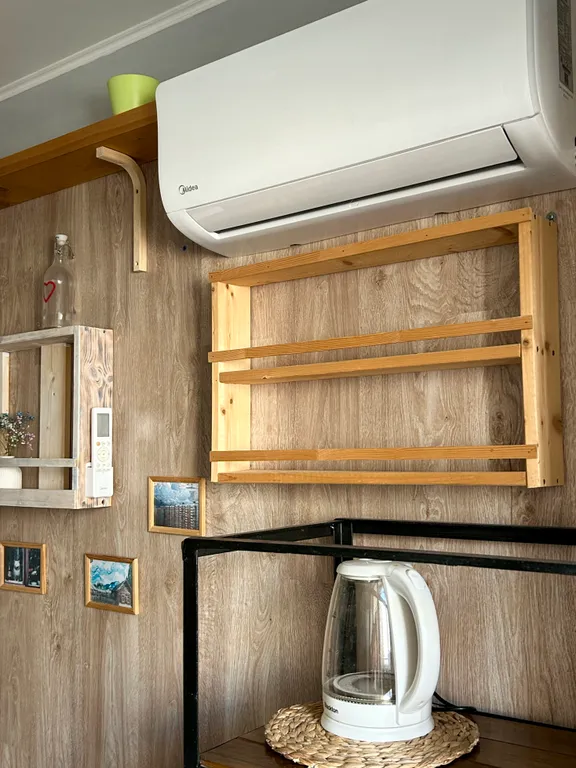 Однокомнатная квартира с угловой ванной и кондиционером