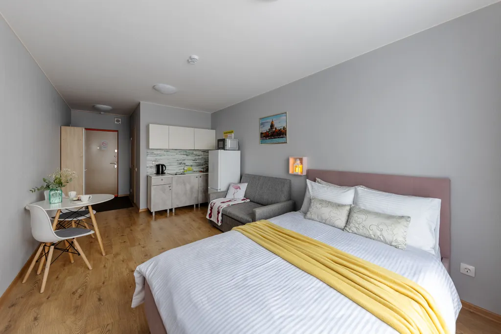 Квартира-пушка, с видом на город у метро парнас