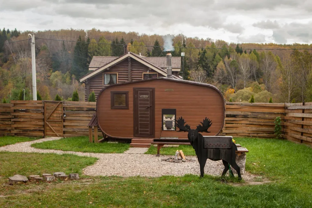 Барнхаус ВЕСНА с камином и баней