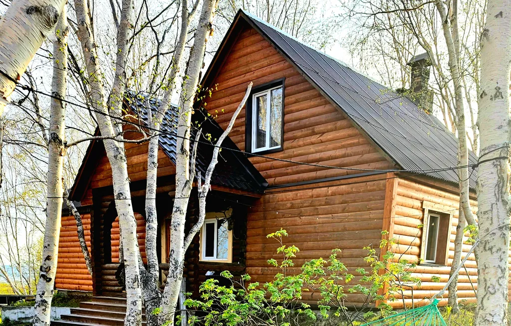 Просторный дом с баней и живым камином