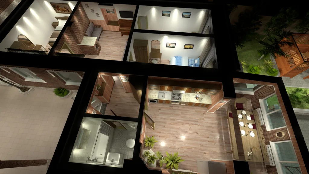 Коттедж Дом 3 спальни, большой двор беседка мангал усадьба Можжевеловый дворик — Айвовое