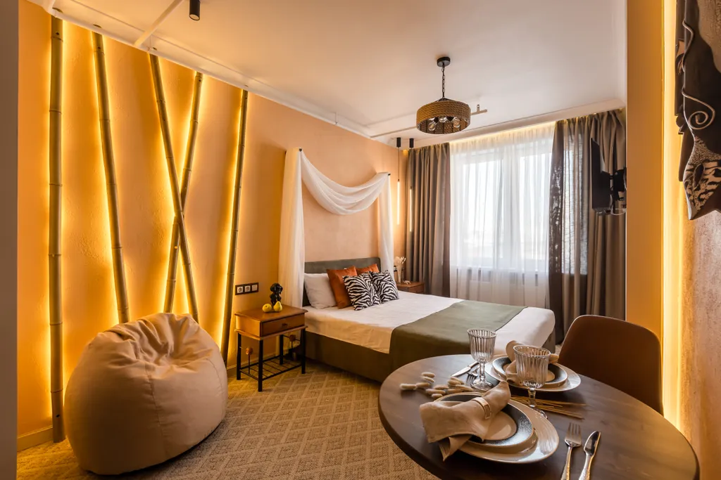 Апартаменты Кварт-Отель студия с сауной и джакузи сафари