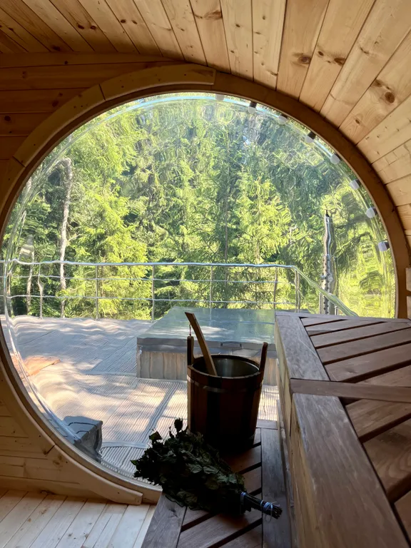 Видовой дом с джакузи и баней