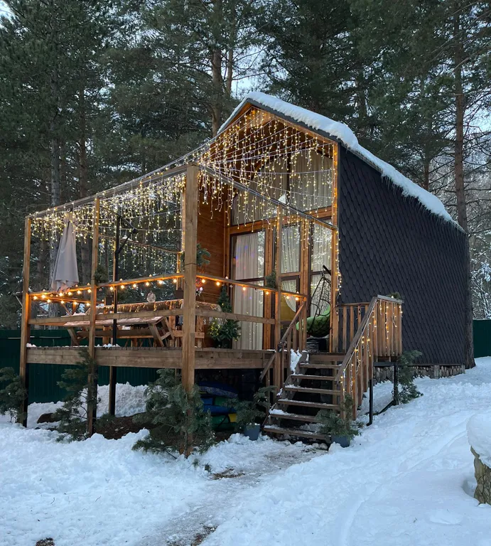 Двухэтажный барнхаус в сердце леса