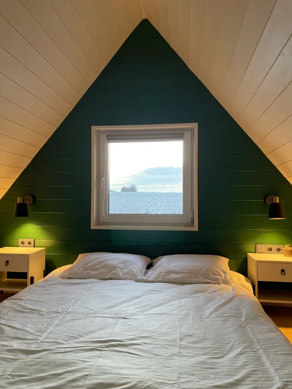 Новый современный дом с сауной в стиле барн хаус