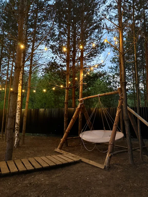 Гостевой дом с баней и чаном в лесу