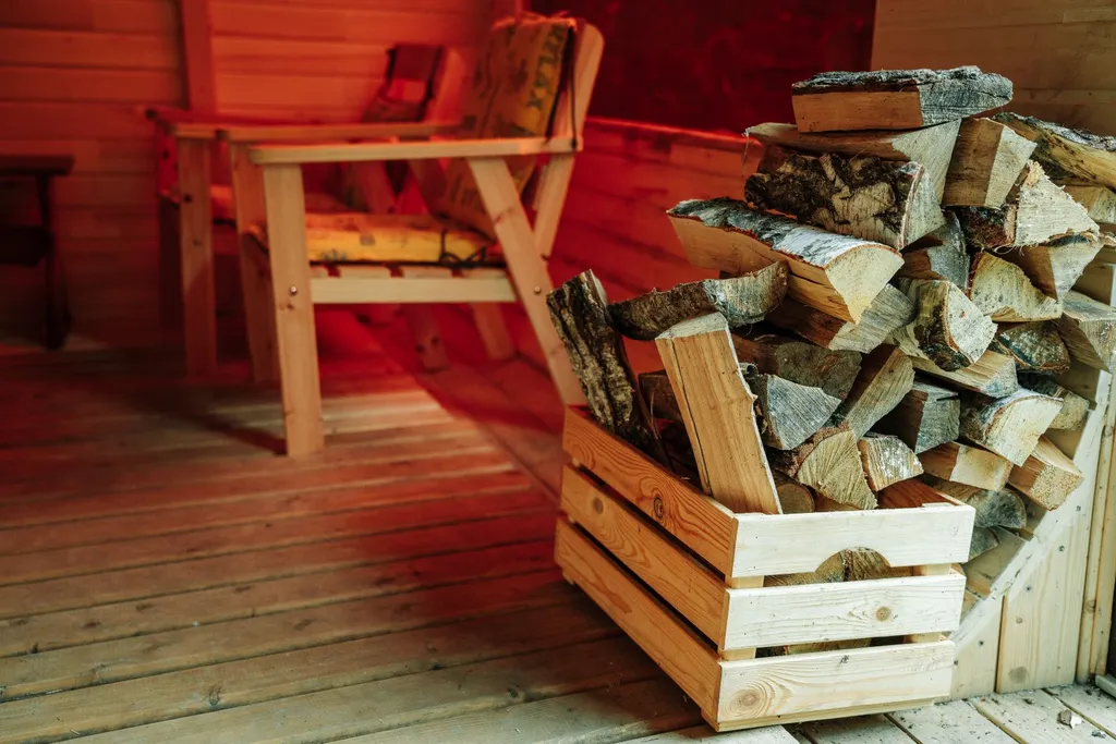 Уютная хижина в лесу у реки