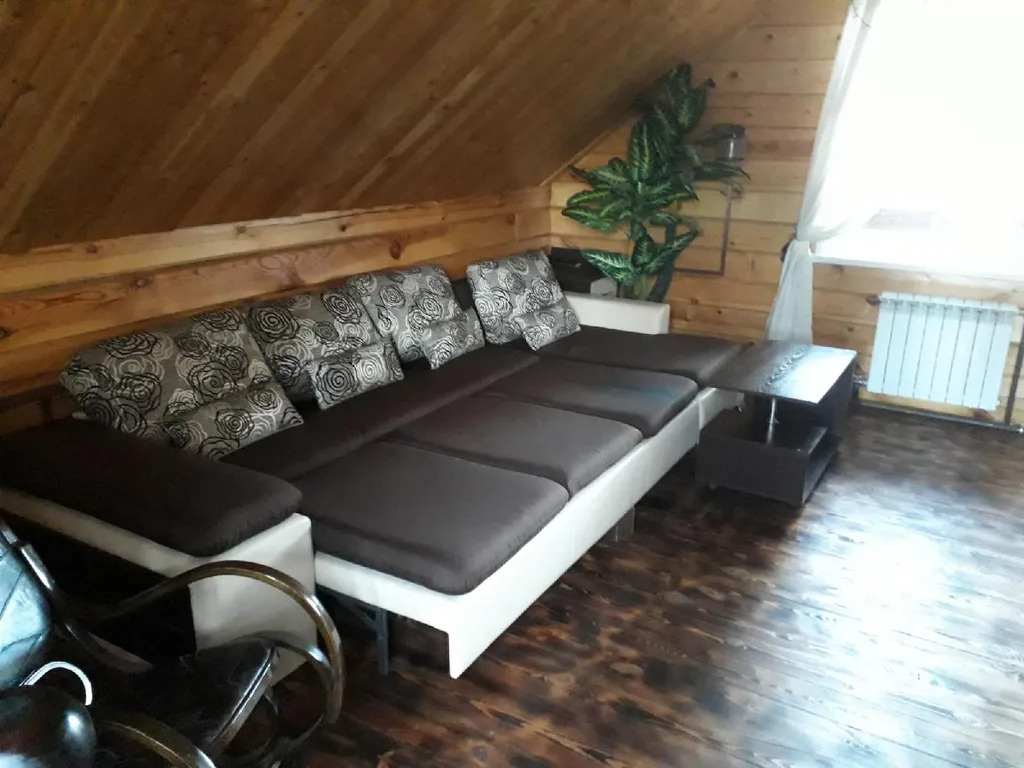 Дом с прудом в лесу, баня банный чан