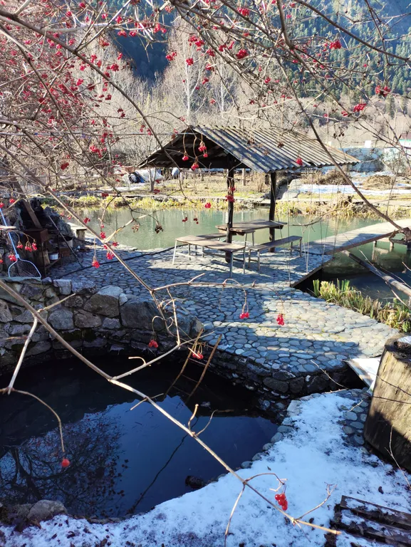 Коттедж Дом с баней и озером — Теберда