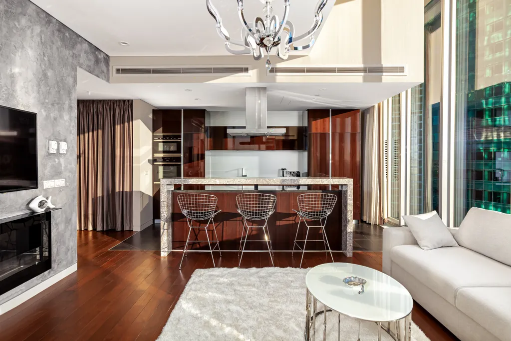 Стильный угловой апартамент в башне Око Москва-сити