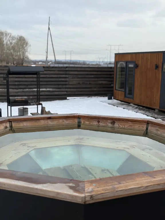 Уютный домик за городом с баней и горячим чаном