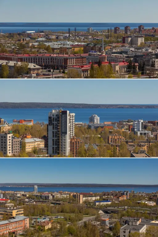 Апартаменты с видом на город и Онежское озеро в  центре